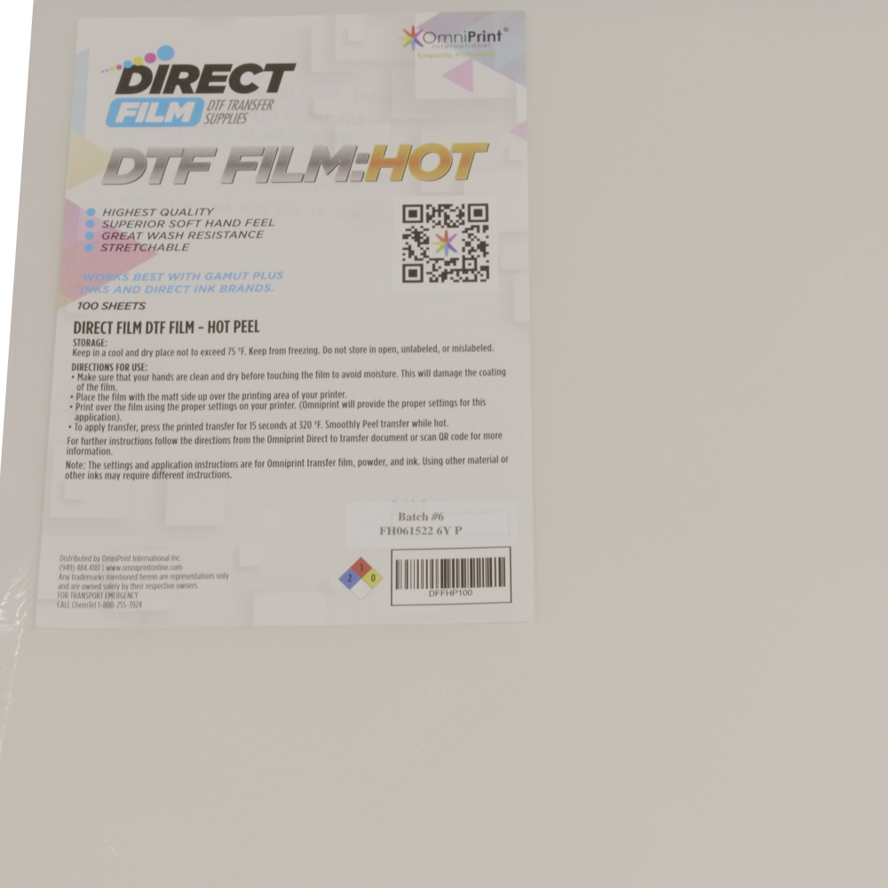 DTF Film - Hot Peel Case of 100